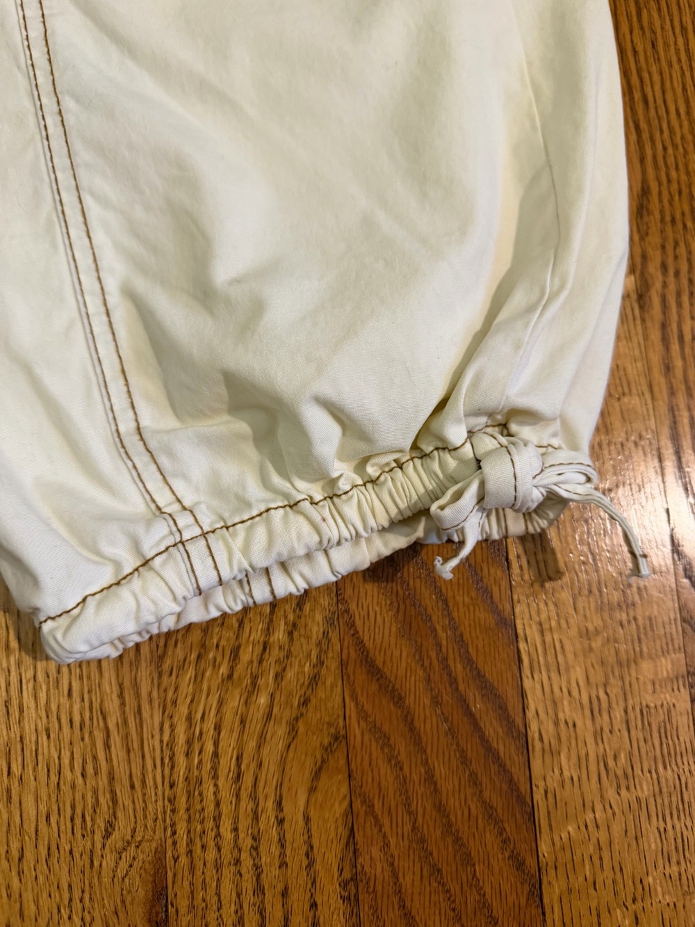 Zara Bone Utility Cargo Pants ~ Wide Leg - Picture 7 of 13